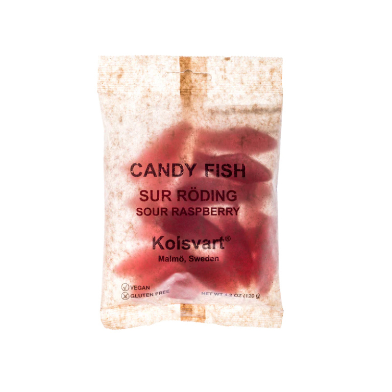 Kolsvart Swedish Fish Gummy Sour Raspberry Product Image