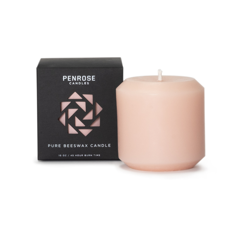 Penrose Candles Beeswax Pillar Candle Rosé Product Image